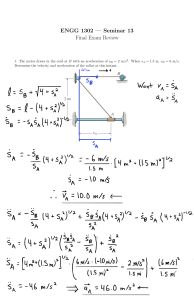 ENGG 1302 Final Exam Review - Engineering Mechanics Problems