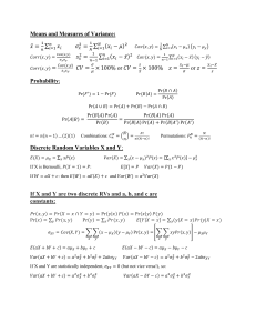 Statistics & Probability Formulas