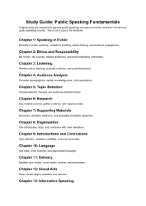 Public Speaking Fundamentals Study Guide