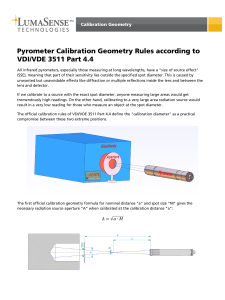 Pyrometer Calibration Geometry Rules (VDI/VDE 3511 Part 4.4)