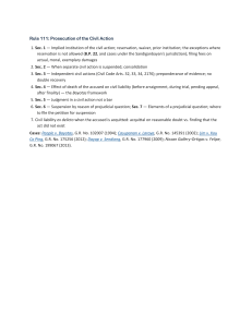 Rule 111: Prosecution of the Civil Action - Legal Study Guide