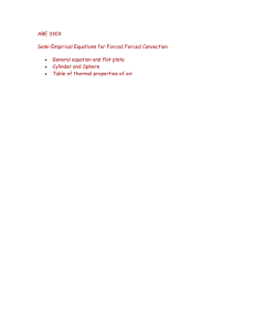 Semi-Empirical Equations for Forced Convection