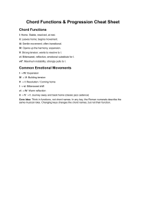 Chord Functions & Progression Cheat Sheet