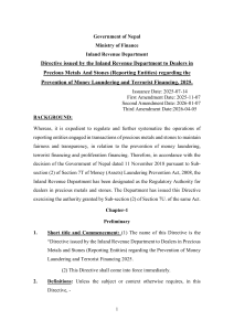 Nepal AML Directive for Precious Metals Dealers 2025