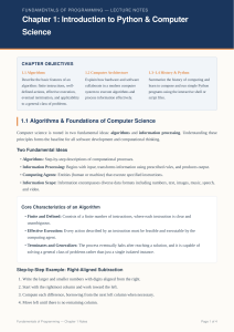 Fundamentals of Programming - Lecture Notes