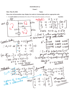 EGR 2064 Exam 3: Circuit Analysis Problems