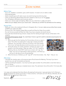 Zoom Class Norms for College Students