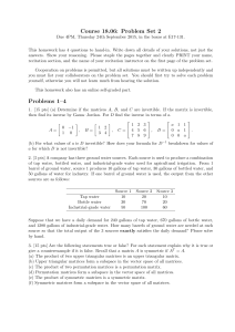 MIT 18.06 Linear Algebra Problem Set 2