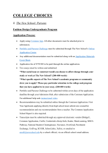 College Choices: Parsons & FIT Fashion Design Applications