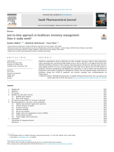 Just-in-time in healthcare inventory management: Does it really work?