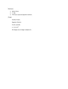 Physics Study Notes: Mechanics & Charge