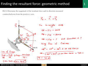 Resultant Force Geometric Method Statics Lecture