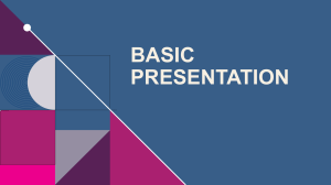 Basic Presentation Skills Guide