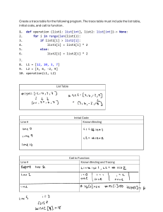 Python Programming Exercises: Trace Tables & Car Class