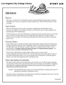 Essay Writing Guide: Structure, Thesis, and Types