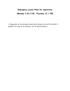 Emergency Lesson Plans for Substitute: Scientific Method
