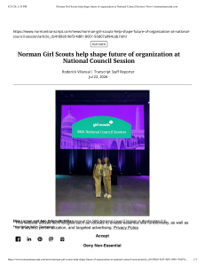 Norman Girl Scouts at National Council Session: Shaping Future