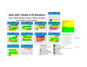 Harmonogram Rotacji Zdrowia i WF 2026-2027