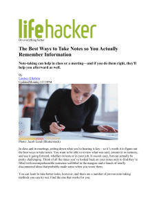 Best Ways to Take Notes for Better Memory