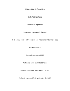 Tarea 1: Procesos de Producci&oacute;n de La Vaquita - Ingenier&iacute;a Industrial