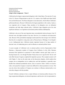 California's Political Influence: Congressional Delegation & Electoral Votes