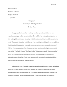 Critique of Battle Hymn of the Tiger Mother