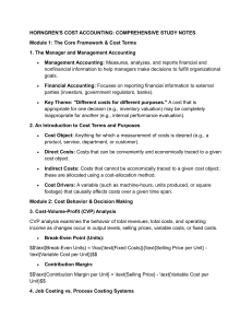 Horngren's Cost Accounting Study Notes
