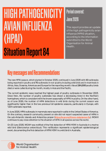 HPAI Situation Report 84: June 2026 Update