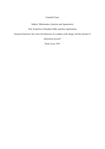 Properties of Random Walks and Applications | Math Extended Essay