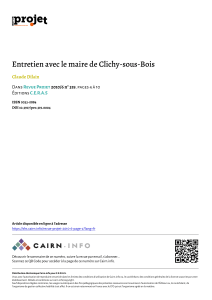 Entretien avec le maire de Clichy-sous-Bois sur la r&eacute;novation urbaine