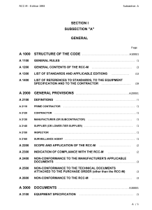 RCC-M 1993 Subsection A: Nuclear Island Component Rules