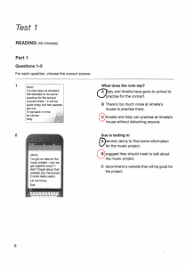 Test 1 Reading Section Questions 1-5