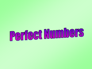 Perfect Numbers: Definitions, Examples, and Types