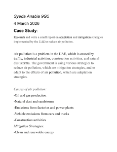 UAE Air Pollution Mitigation & Adaptation Strategies Case Study