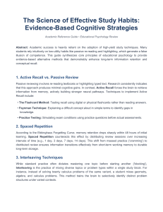 Science of Effective Study Habits: Cognitive Strategies