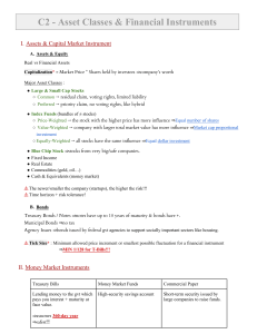 Asset Classes & Financial Instruments