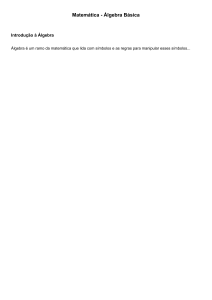 Matem&aacute;tica - &Aacute;lgebra B&aacute;sica