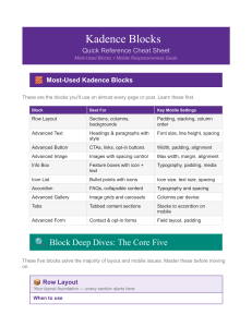 Kadence Blocks Cheat Sheet: Core Blocks + Mobile Guide