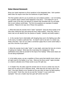 Kotan Utannai Homework: Analysis Questions