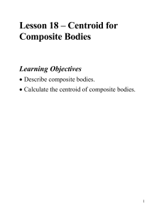 Lesson 18: Centroid for Composite Bodies
