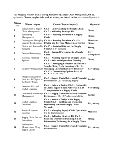 Wisner vs. Chopra Supply Chain Management Chapter Mapping
