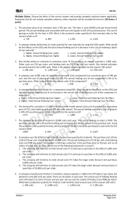 BM2404 Quiz 1: Inventory Management & EOQ