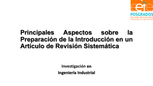 Gu&iacute;a: Preparaci&oacute;n de la Introducci&oacute;n en Art&iacute;culos de Revisi&oacute;n Sistem&aacute;tica