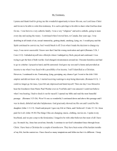 My Testimony