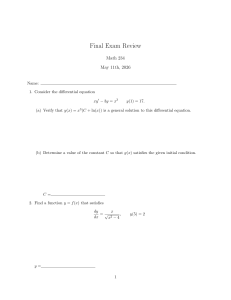 Math 234 Final Exam Review