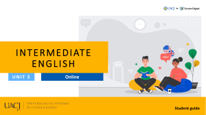 Intermediate English Unit 3 Student Guide