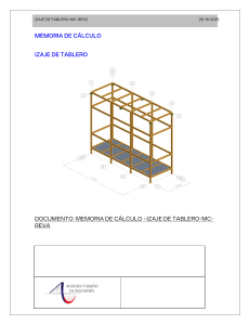 Memoria de C&aacute;lculo: Izaje de Tablero de Acero