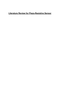 Literature Review on Piezoresistive Sensors