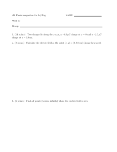 Electromagnetism Problem Set: Electric Fields & Charge Density