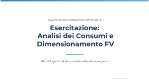 Analisi Consumi e Dimensionamento FV
